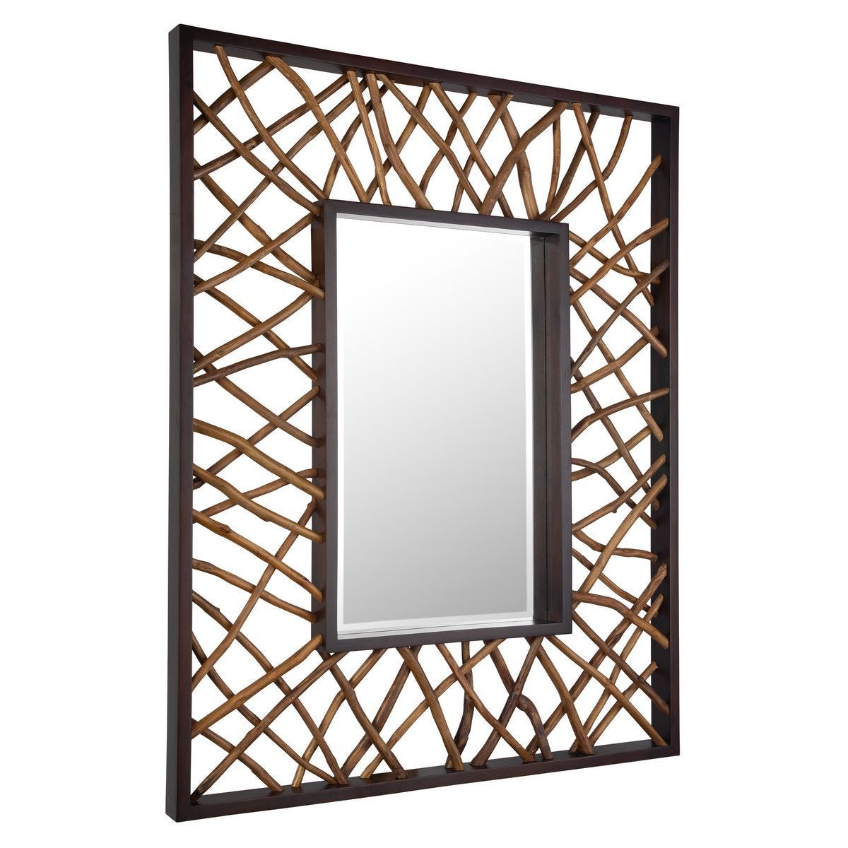 Teak Maze Rectangle Mirror – Mirrors by Uttermost | Sutter & Vale