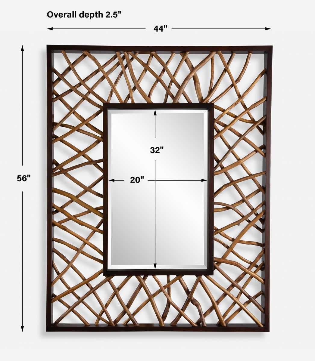 Teak Maze Rectangle Mirror – Mirrors by Uttermost | Sutter & Vale