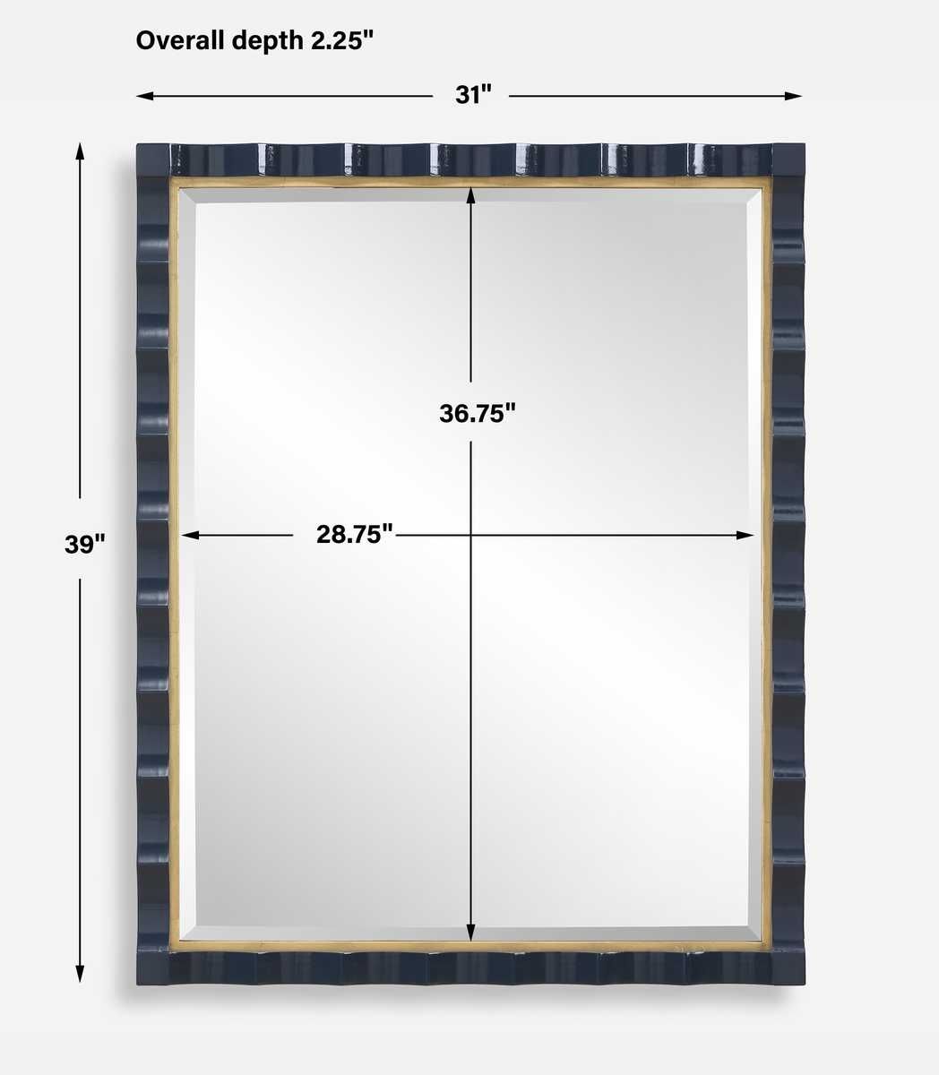 Gulf Mirror, Navy – Mirrors by Uttermost | Sutter & Vale