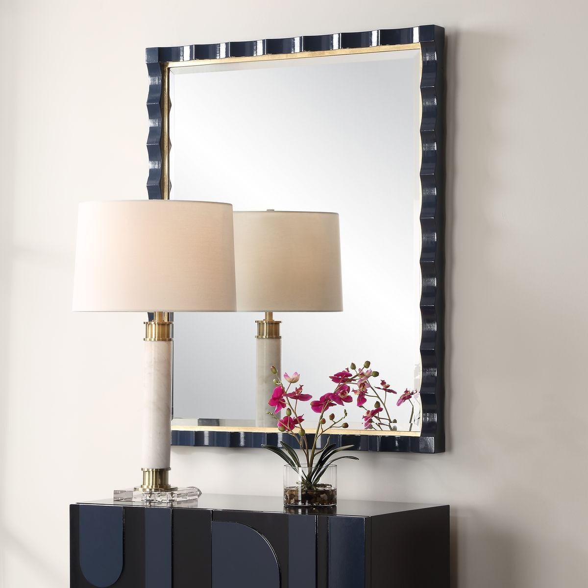 Gulf Mirror, Navy – Mirrors by Uttermost | Sutter & Vale