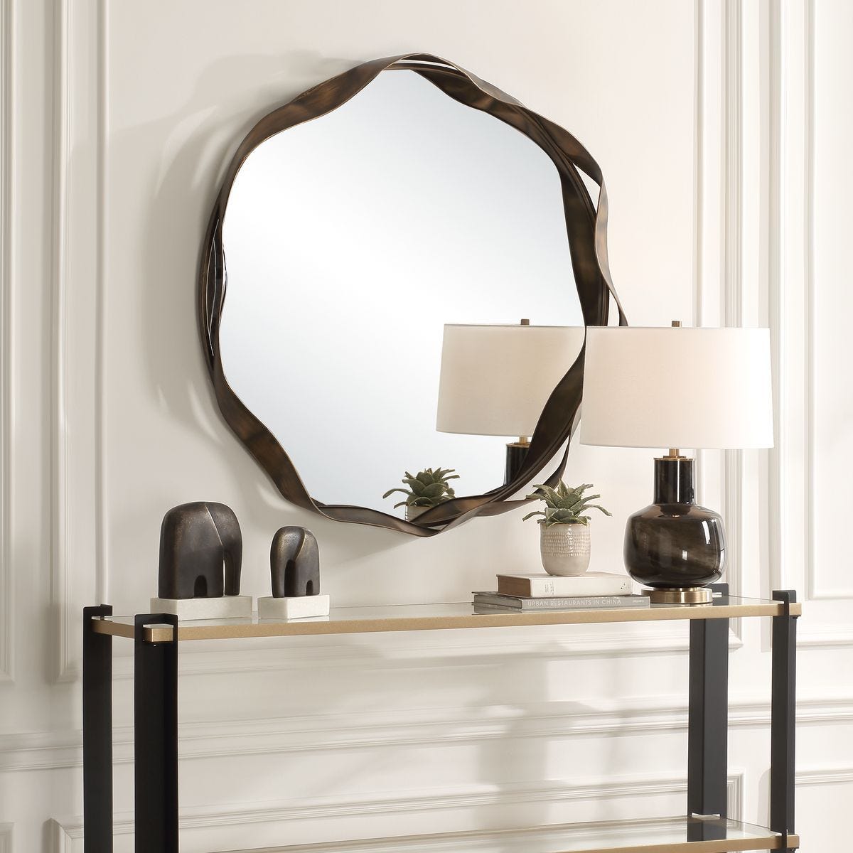 Catch The Wave Round Mirror – Mirrors by Uttermost | Sutter & Vale