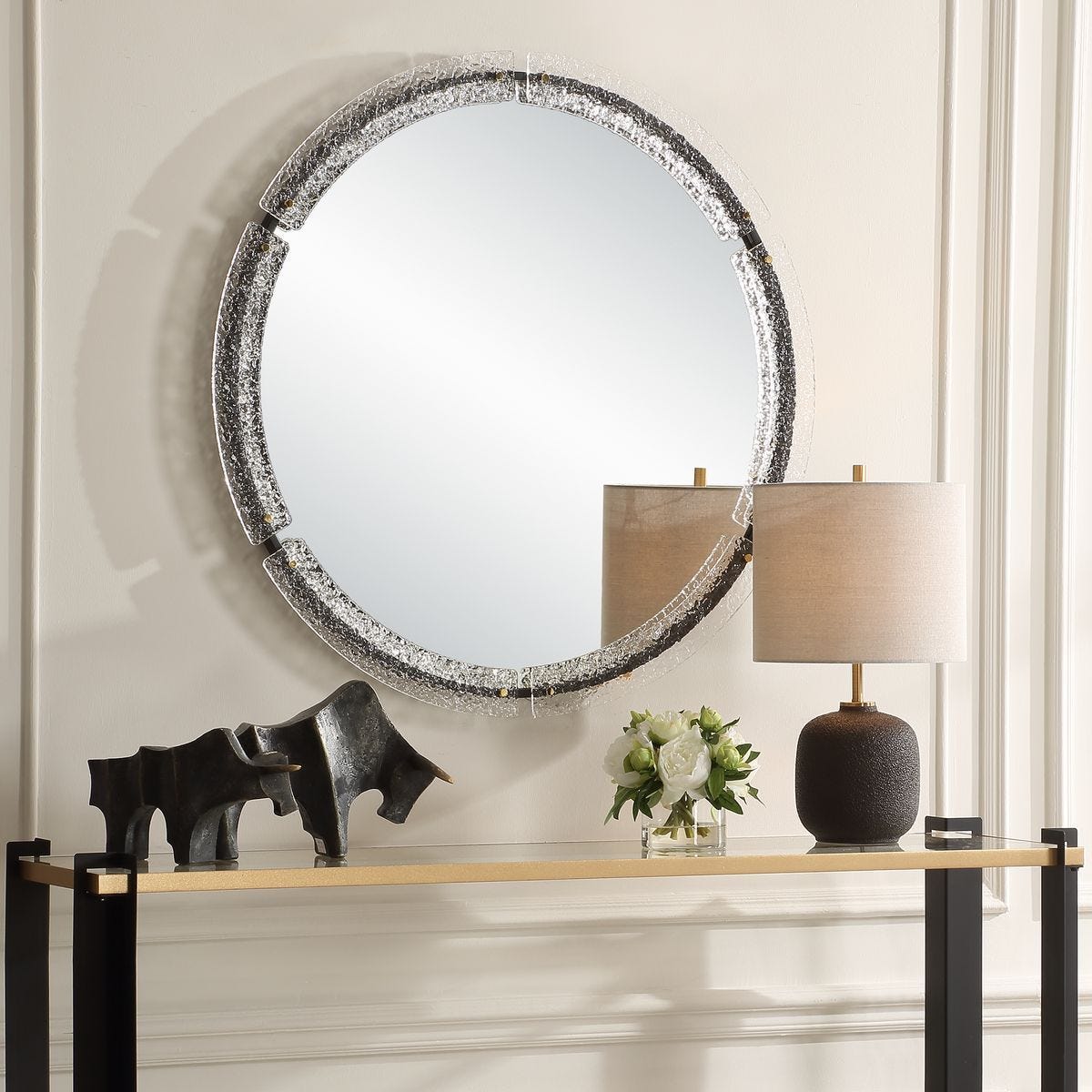 Crystalline Round Mirror – Mirrors by Uttermost | Sutter & Vale