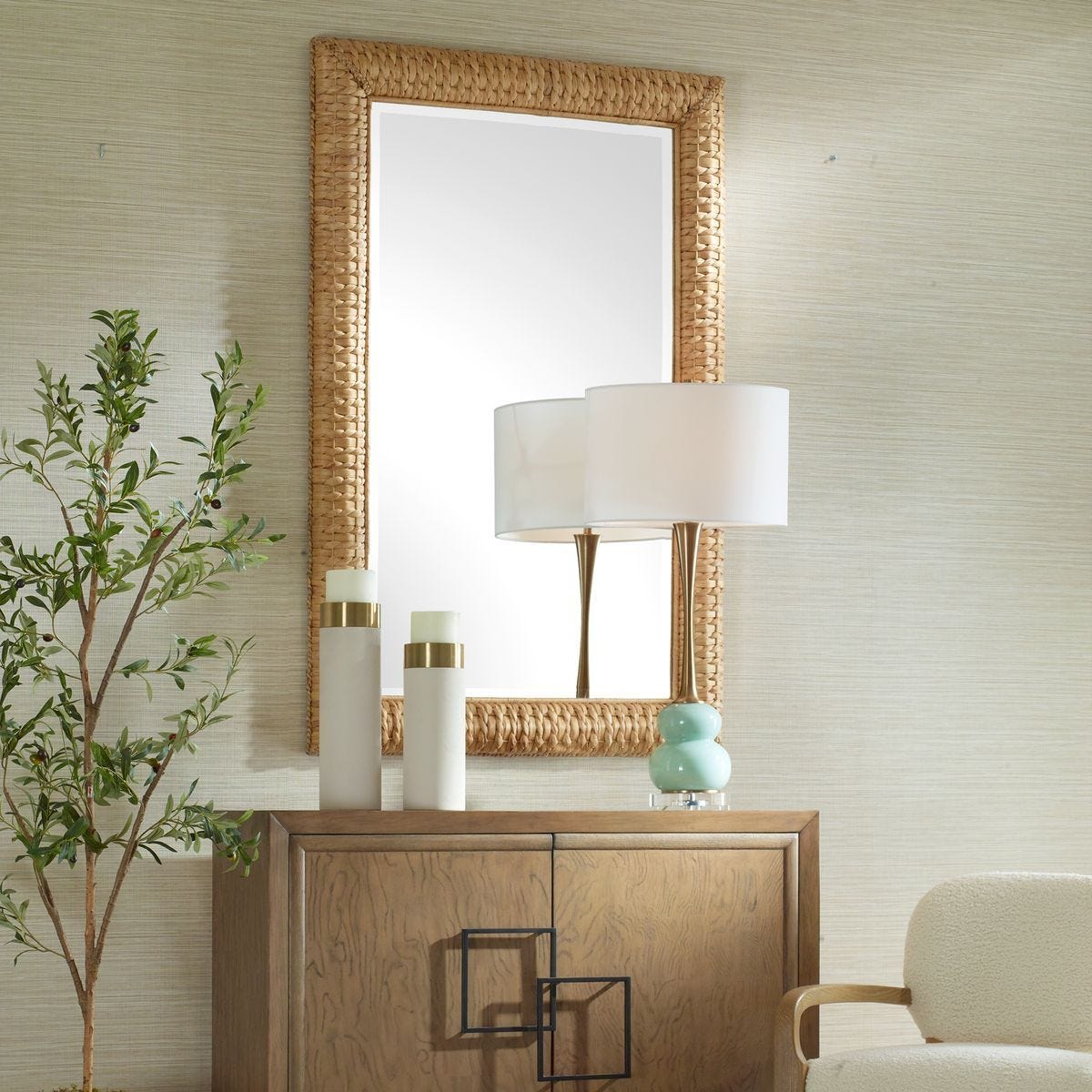 Twisted Seagrass Large Mirror – Mirrors by Uttermost | Sutter & Vale