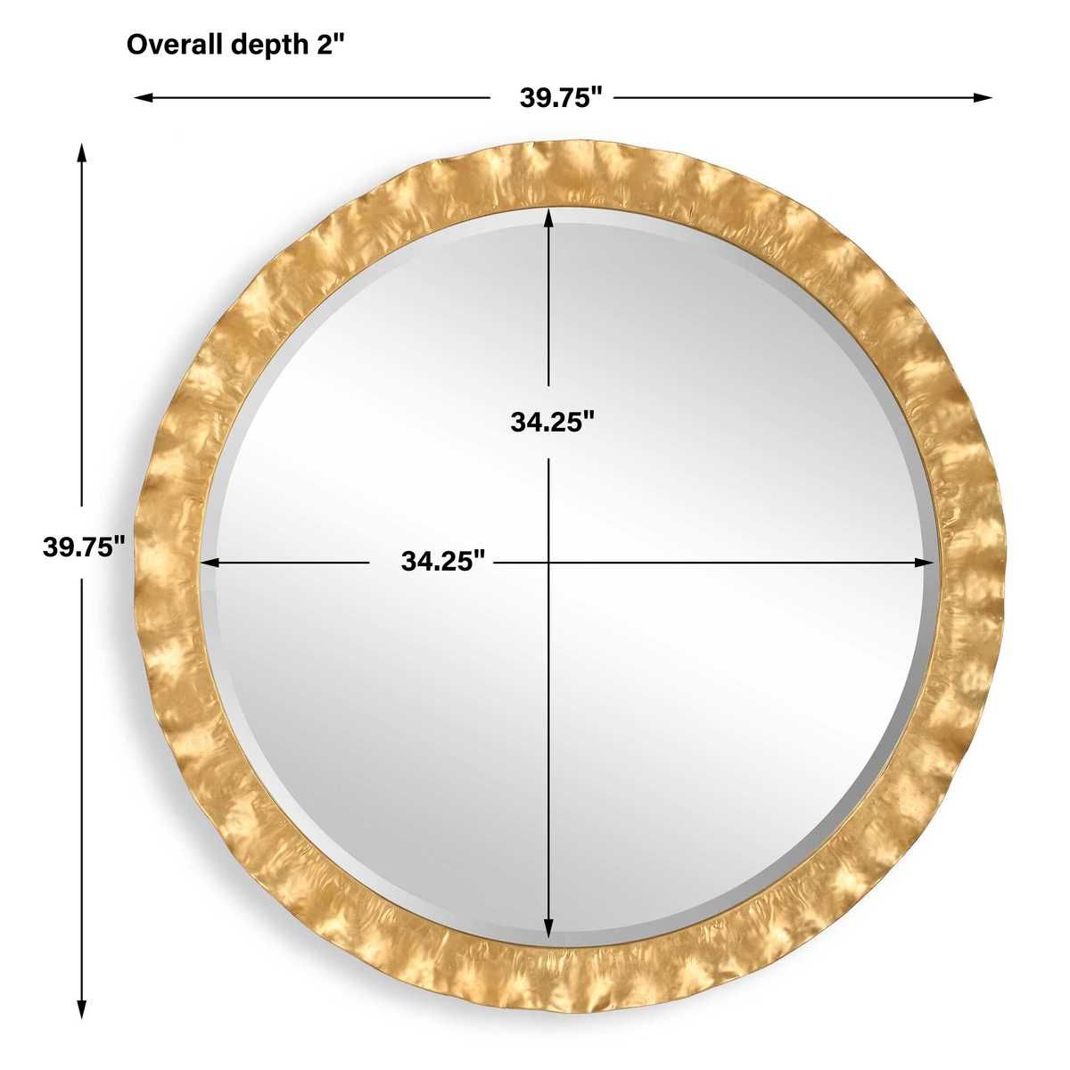 Haya Round Mirror, Gold – Mirrors by Uttermost | Sutter & Vale