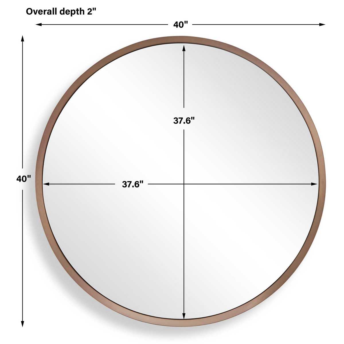 Torrado Round Mirror, Bronze