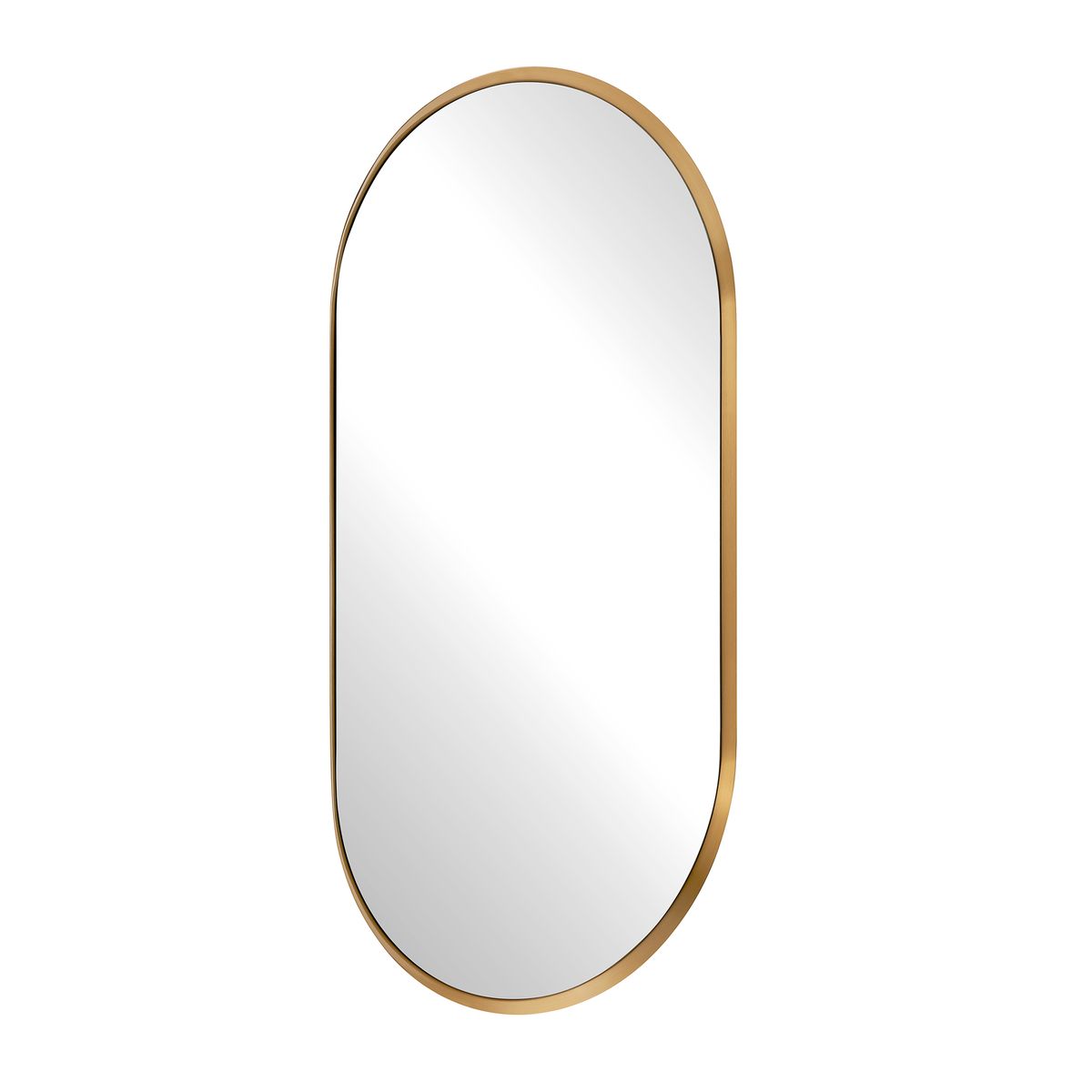 Torrado Oval Mirror, Brass