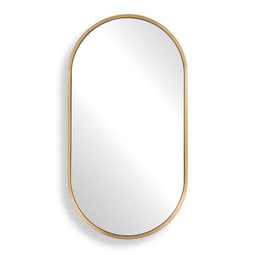 Torrado Oval Mirror, Brass