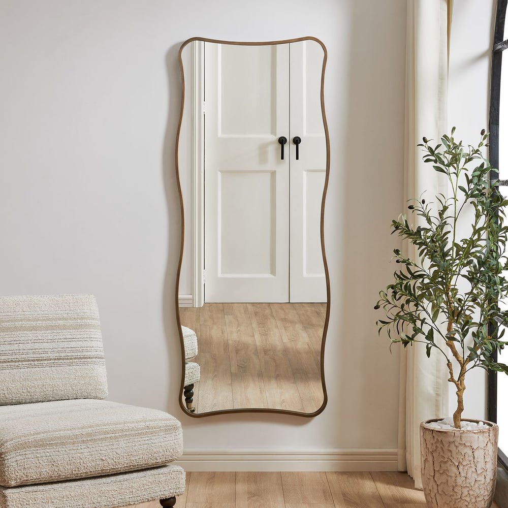 Pavia Tall Mirror, Gold