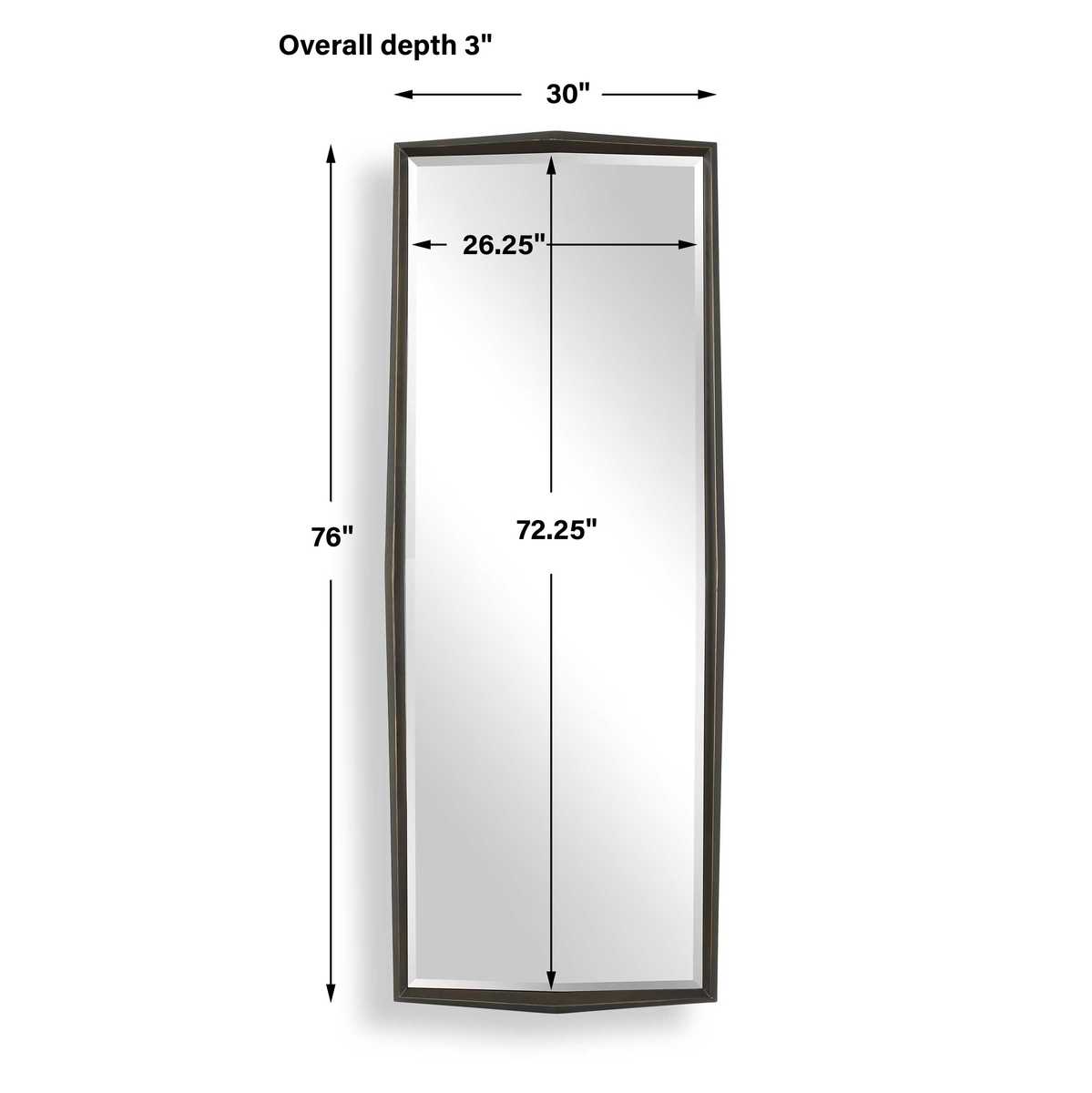 On Point Tall Mirror, Bronze