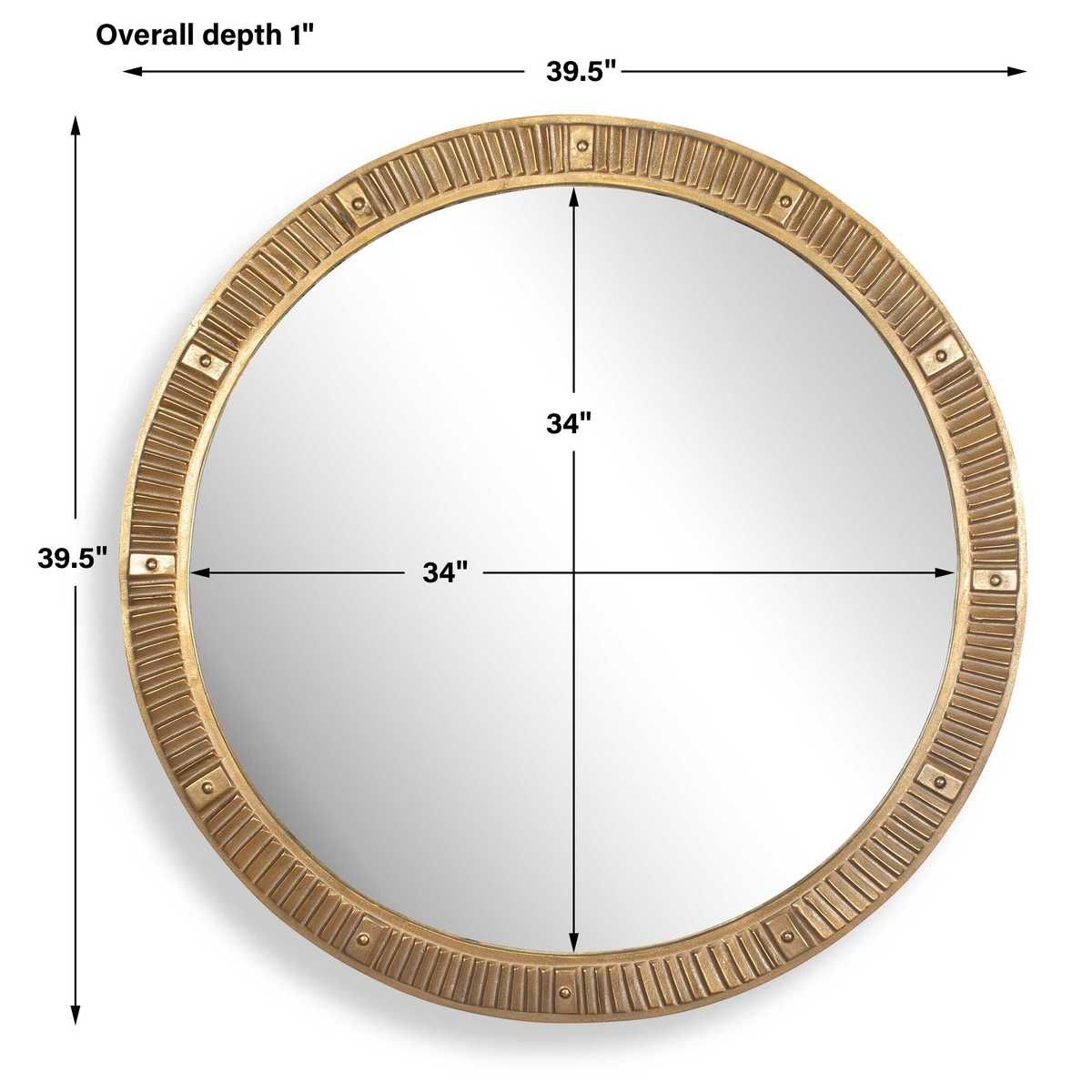 Heart Of Gold Round Mirror – Mirrors by Uttermost | Sutter & Vale