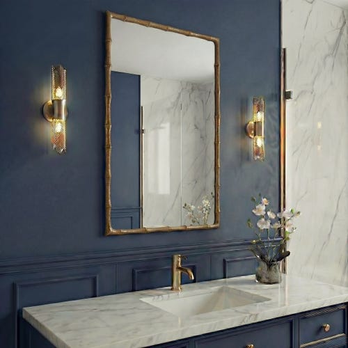 Brass Bamboo Mirror