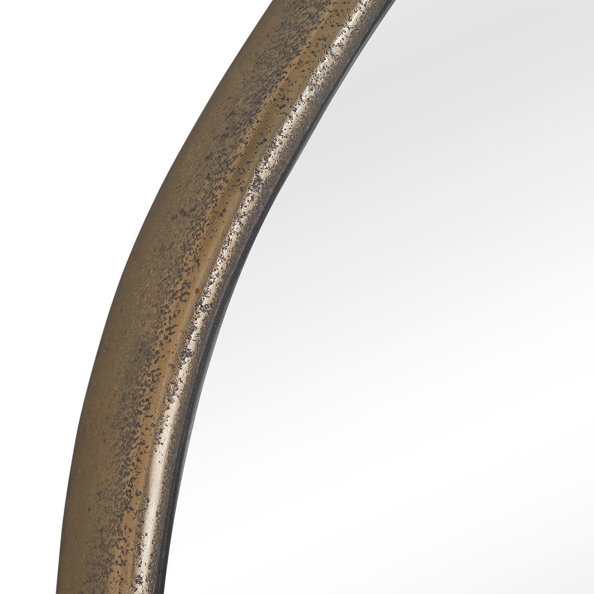 Lowen Round Mirror, Brass