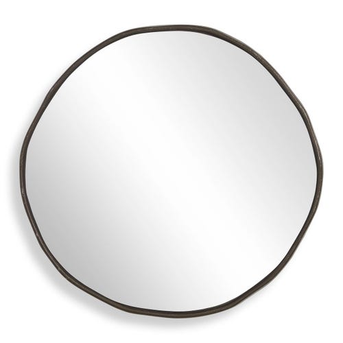 Lowen Round Mirror, Bronze