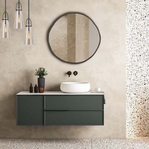 Lowen Round Mirror, Bronze