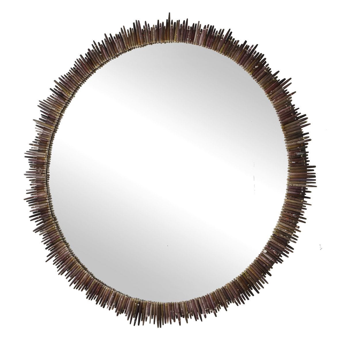 Tiger Sea Urchin Round Mirror