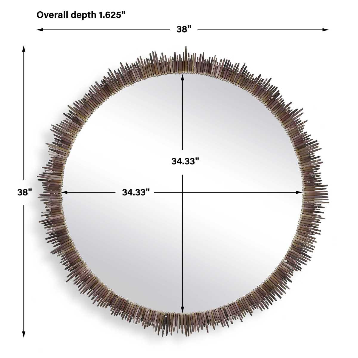 Tiger Sea Urchin Round Mirror