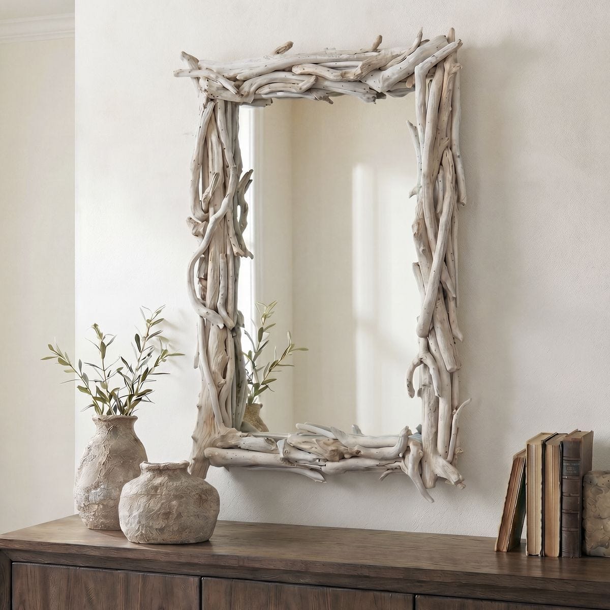 Rooted Reflection Mirror, Bleached – Mirrors by Uttermost | Sutter & Vale