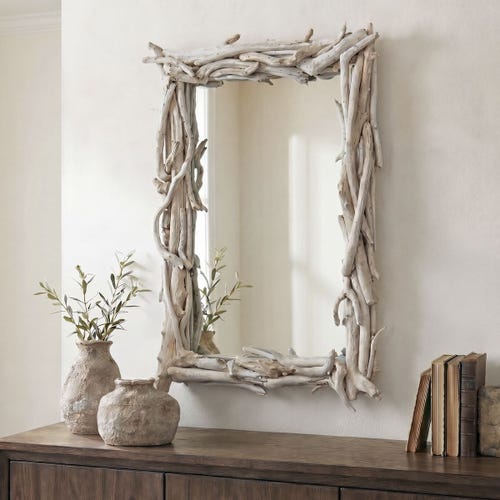 Rooted Reflection Mirror, Bleached