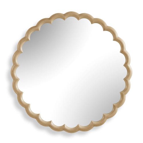 Cerrito Round Mirror, Burnished Ivory