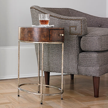 French Key Accent Table - Silver – Ambella Home