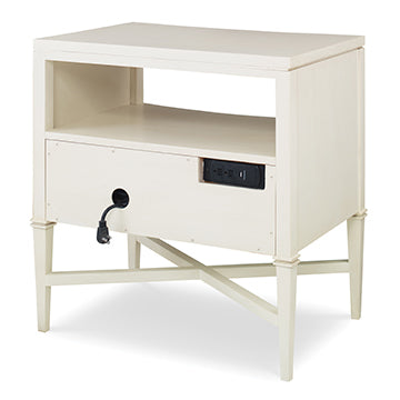 Reeded Nightstand - Linen in Linen – Ambella Home