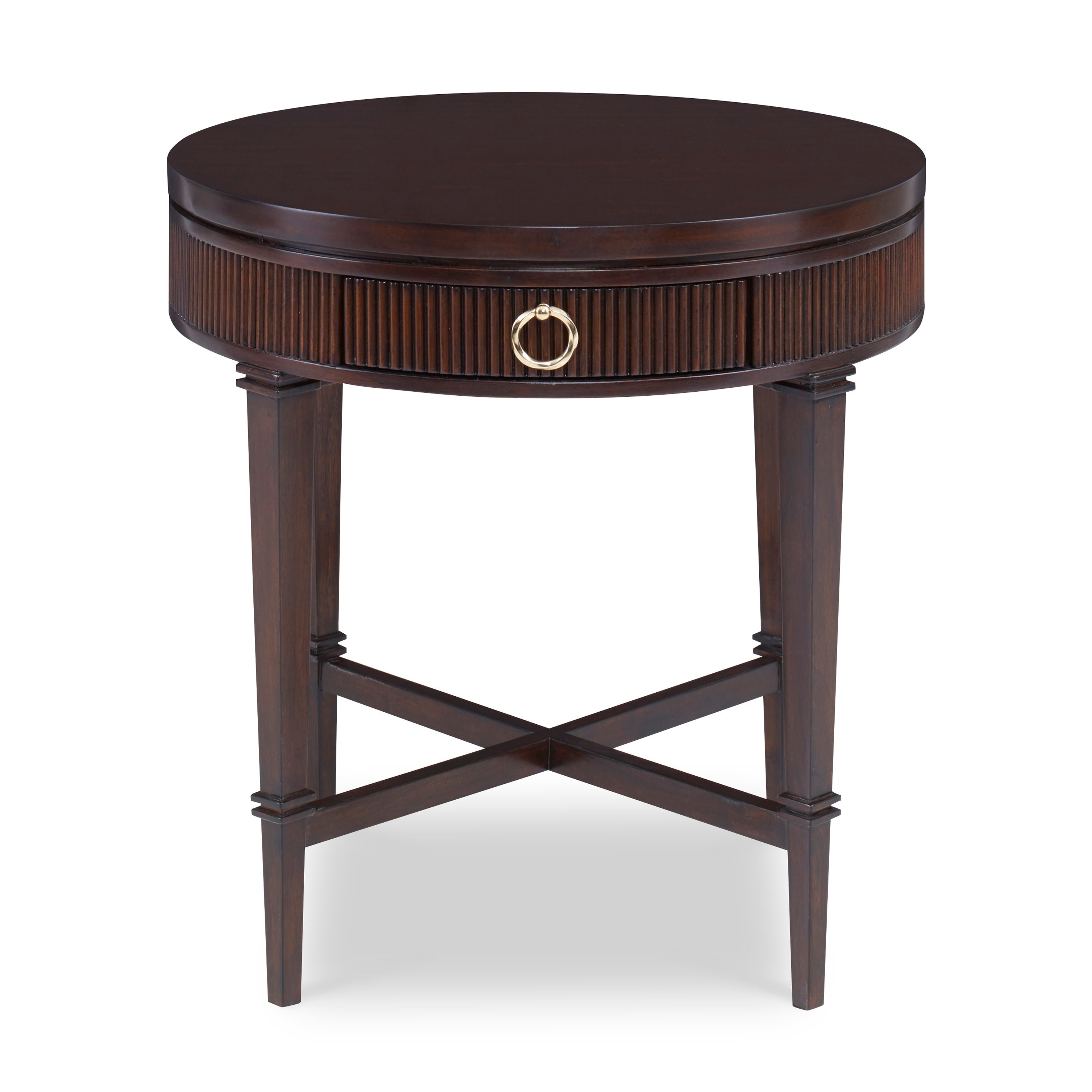 Reeded Side Table - Round – Ambella Home
