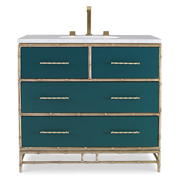 Chinoiserie Sink Chest - Peacock