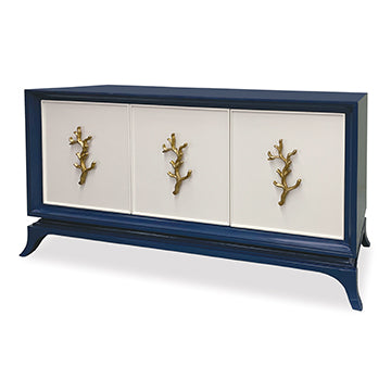 Cordelia Multi-Use Cabinet - Cadet Blue / Linen