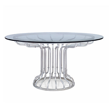 Café Dining Table Base - Antique Silver