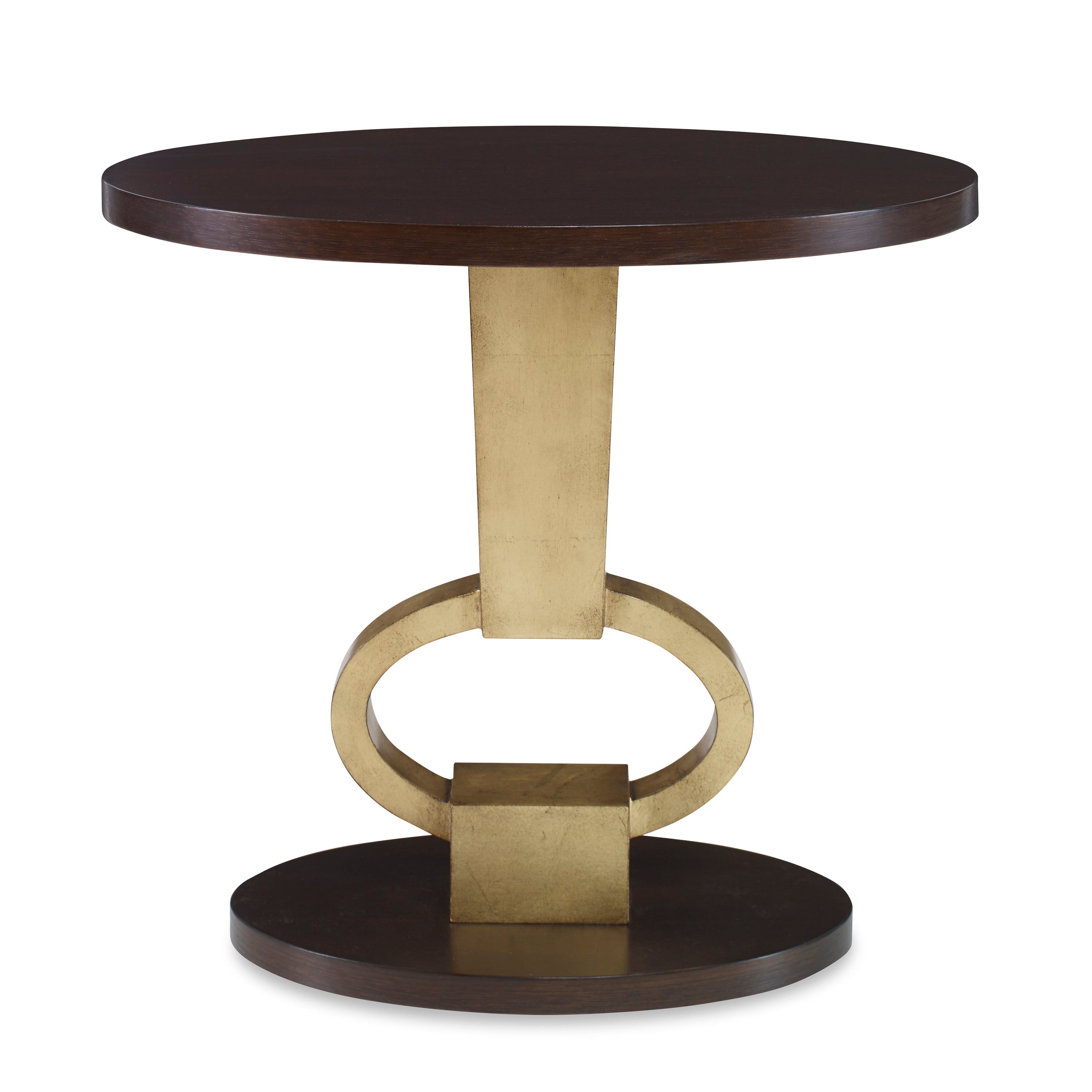 Vision Accent Table - Walnut / Gold Leaf – Ambella Home