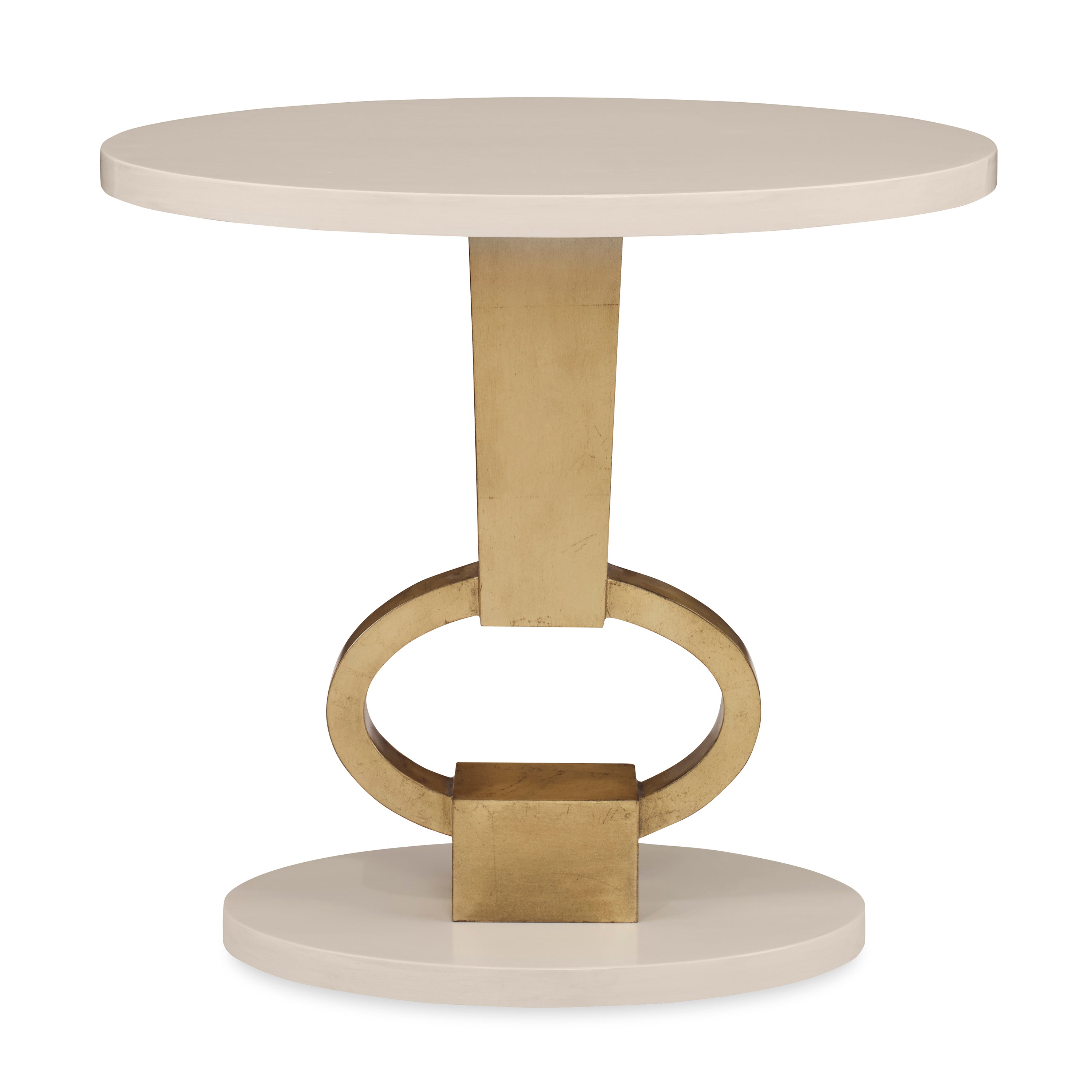 Vision Accent Table - Linen / Gold Leaf in Linen – Ambella Home