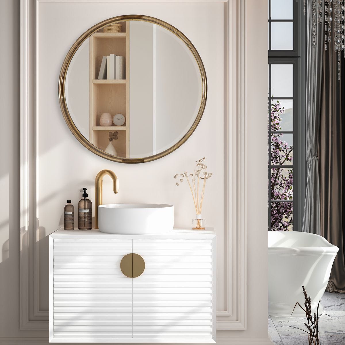 Finnick Round Mirror – Mirrors by Uttermost | Sutter & Vale