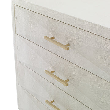 Shagreen Pyramid Chest - Linen