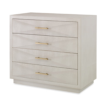Shagreen Pyramid Chest - Linen