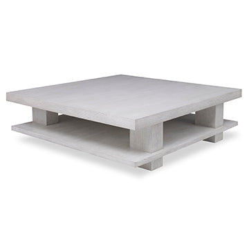 Braque Square Cocktail Table - Weathered Ivory