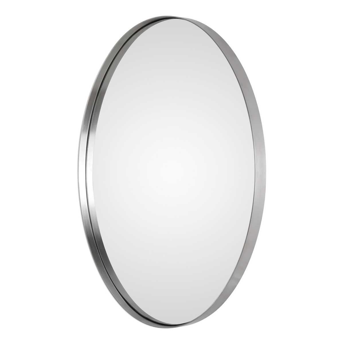 Pursley Oval Mirror, Nickel – Mirrors by Uttermost | Sutter & Vale