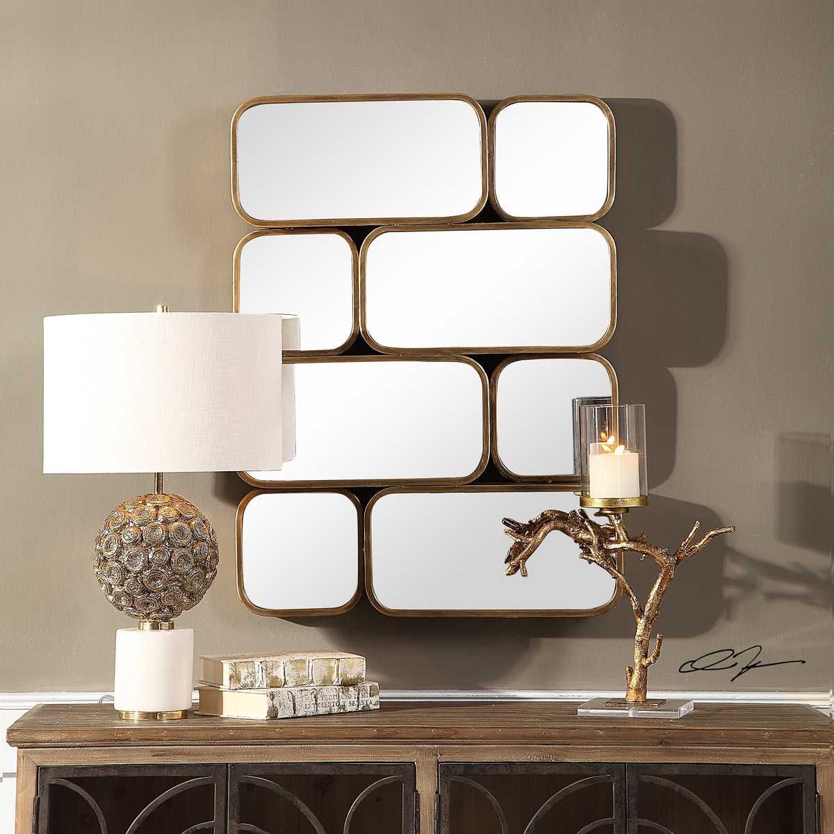 Canute Mirror, Gold – Mirrors by Uttermost | Sutter & Vale