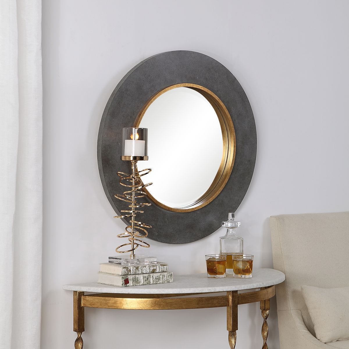 Saul Round Mirror – Mirrors by Uttermost | Sutter & Vale