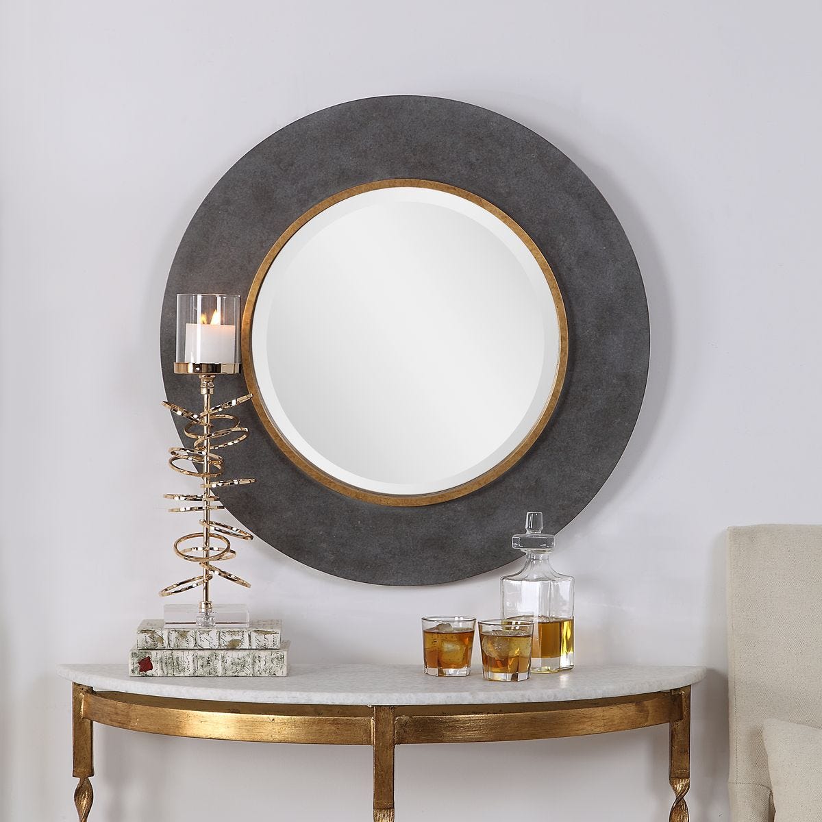 Saul Round Mirror – Mirrors by Uttermost | Sutter & Vale
