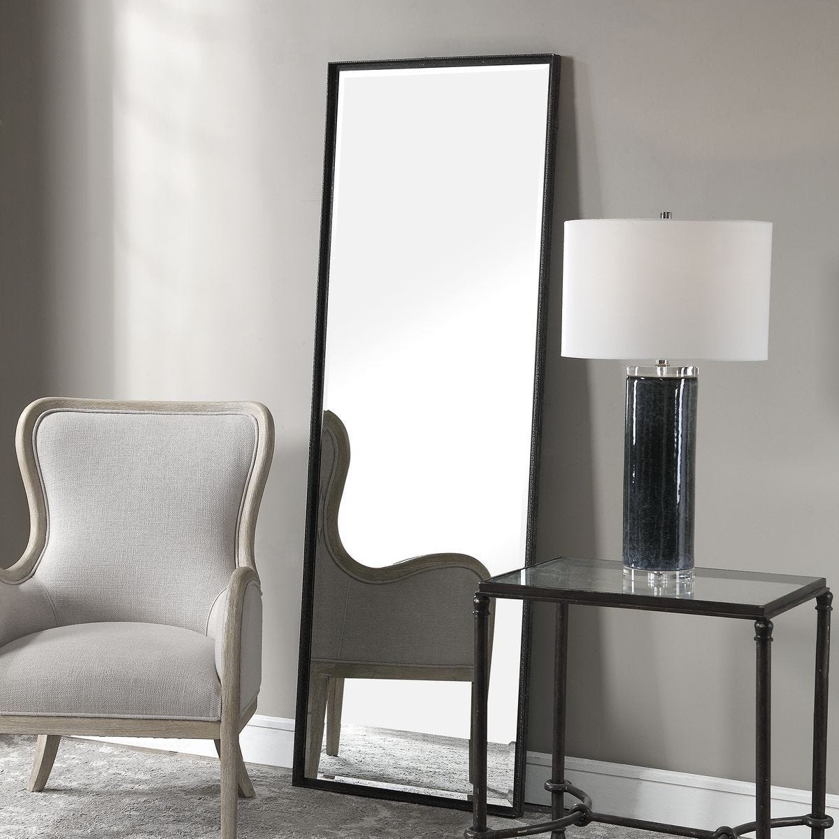 Callan Mirror, Black – Mirrors by Uttermost | Sutter & Vale