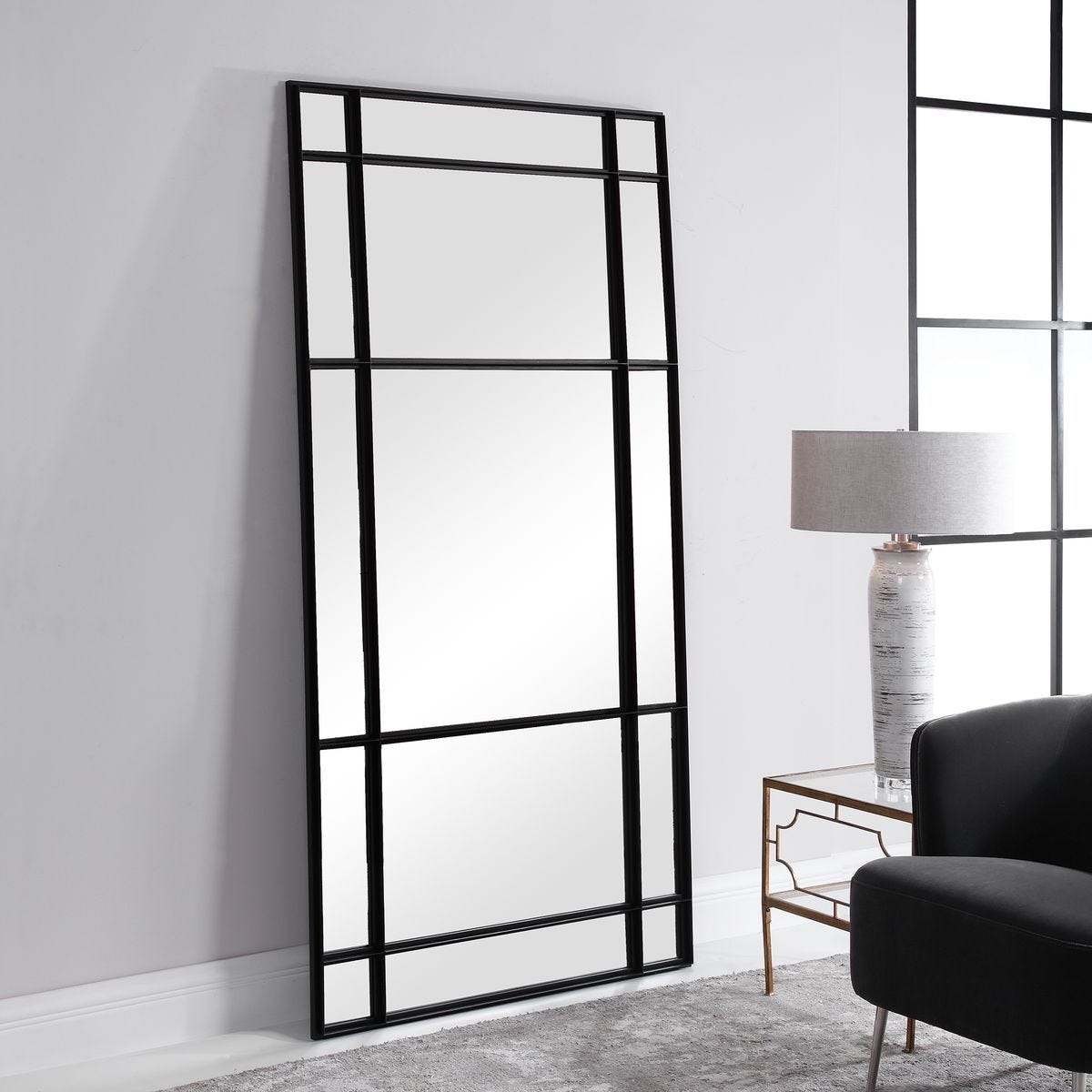 Spurgeon Mirror, Black – Mirrors by Uttermost | Sutter & Vale
