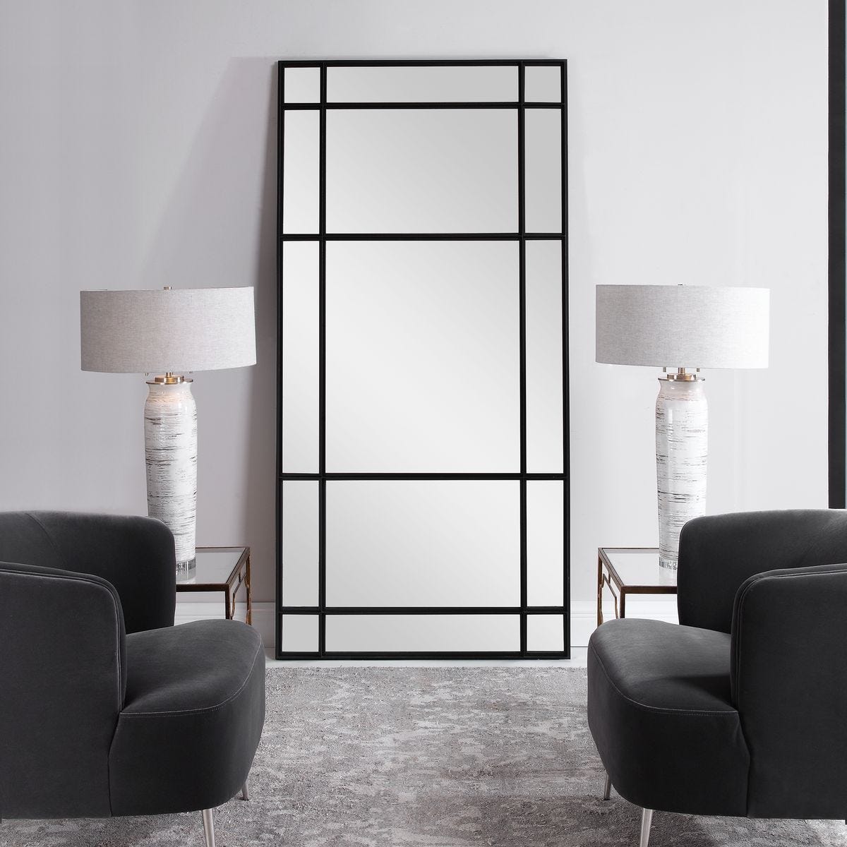 Spurgeon Mirror, Black – Mirrors by Uttermost | Sutter & Vale
