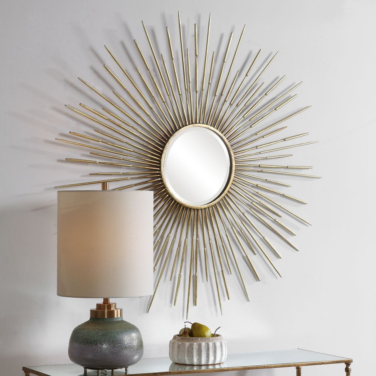 Golden Rays Round Mirror – Mirrors by Uttermost | Sutter & Vale