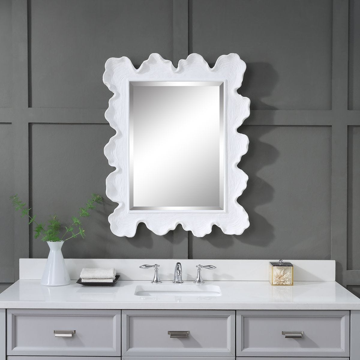 Sea Coral Mirror, White – Mirrors by Uttermost | Sutter & Vale