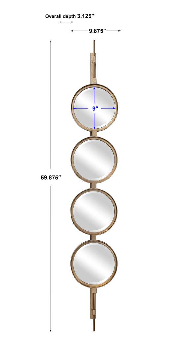 Button Mirror, Gold
