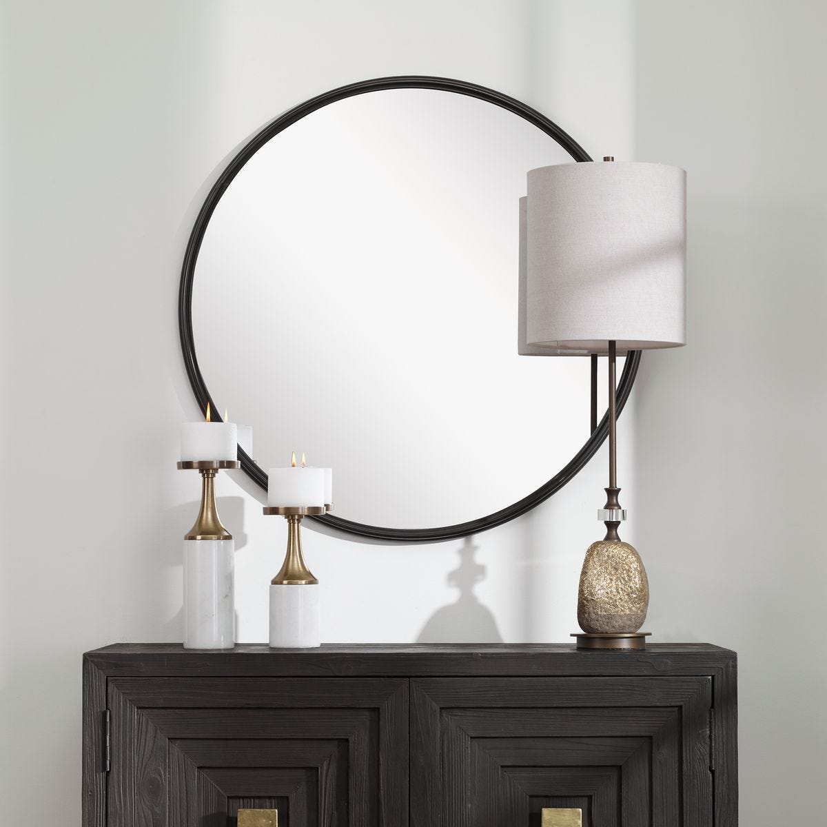 Belham Round Mirror – Mirrors by Uttermost | Sutter & Vale