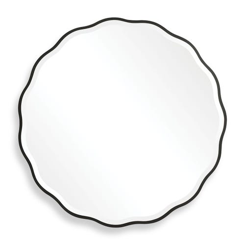 Aneta Round Mirror, Black