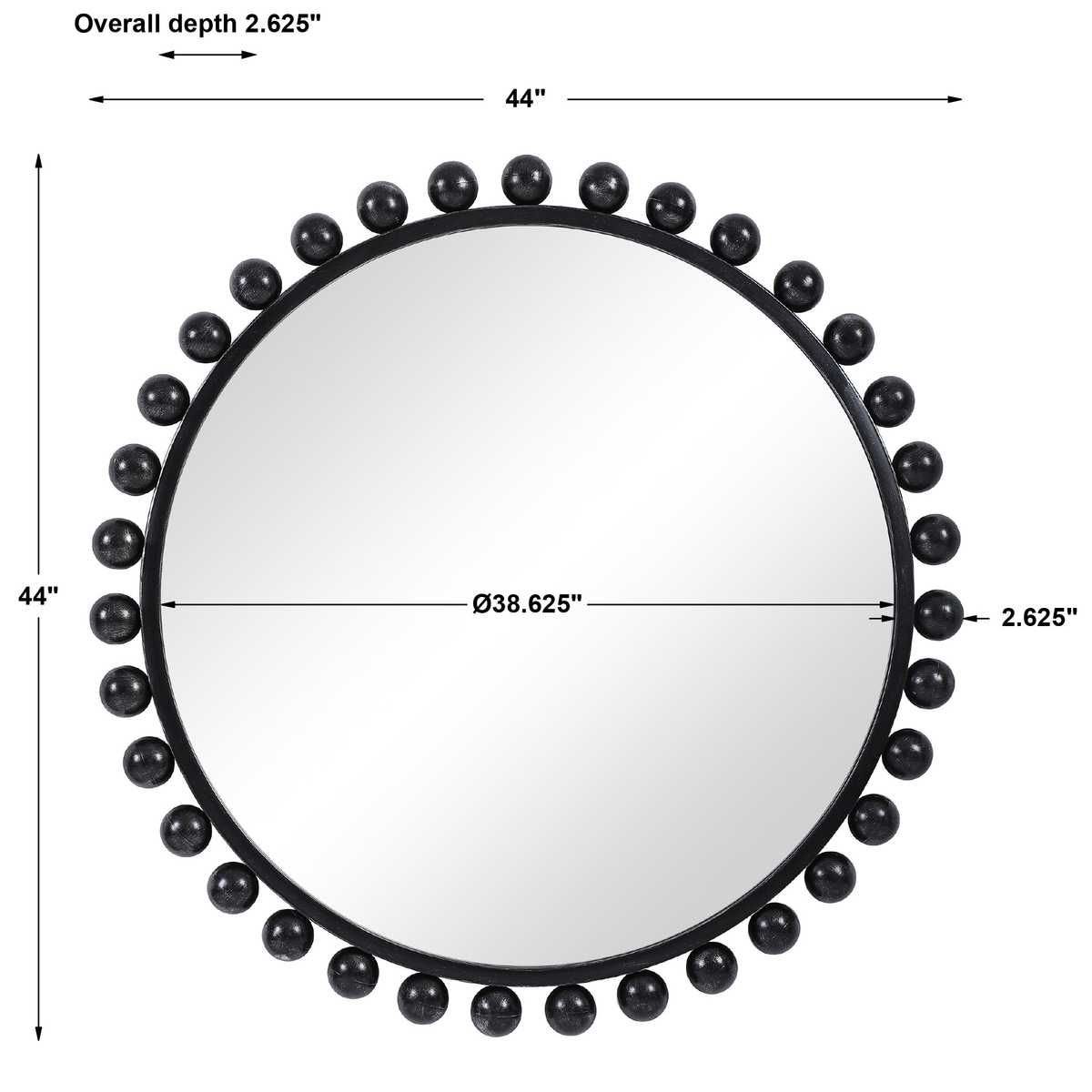 Cyra Round Mirror, Black – Mirrors by Uttermost | Sutter & Vale