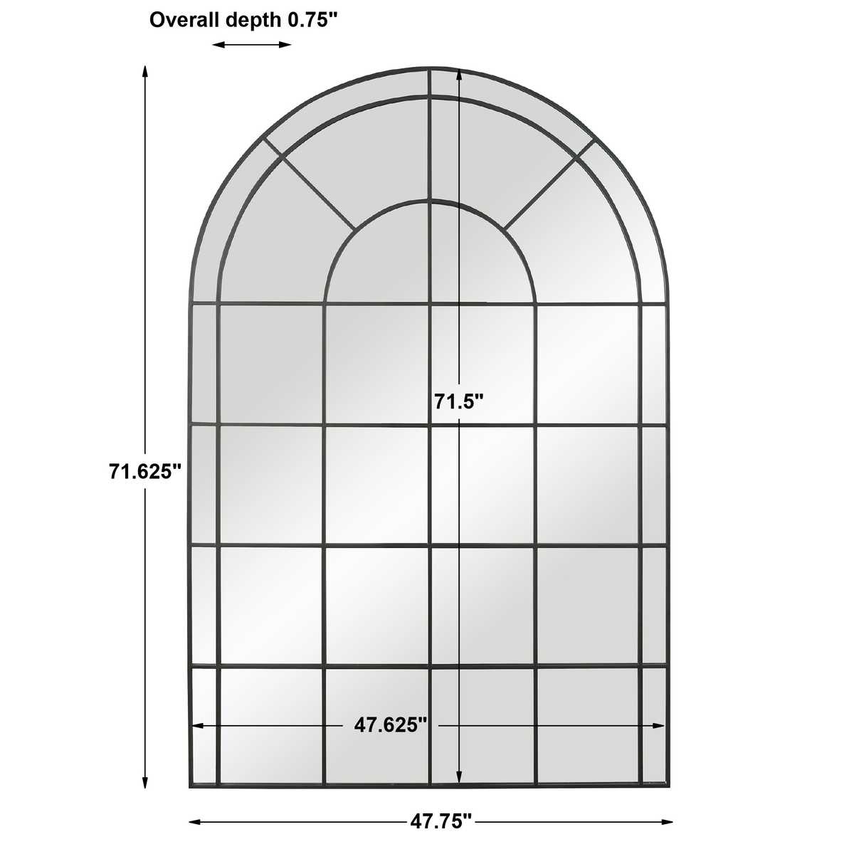 Grantola Arch Mirror, Black