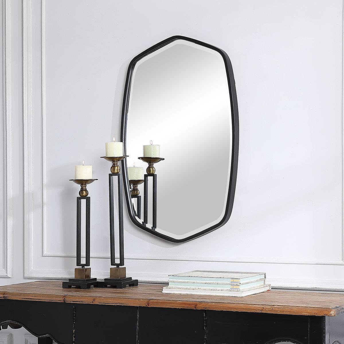 Duronia Mirror, Black – Mirrors by Uttermost | Sutter & Vale